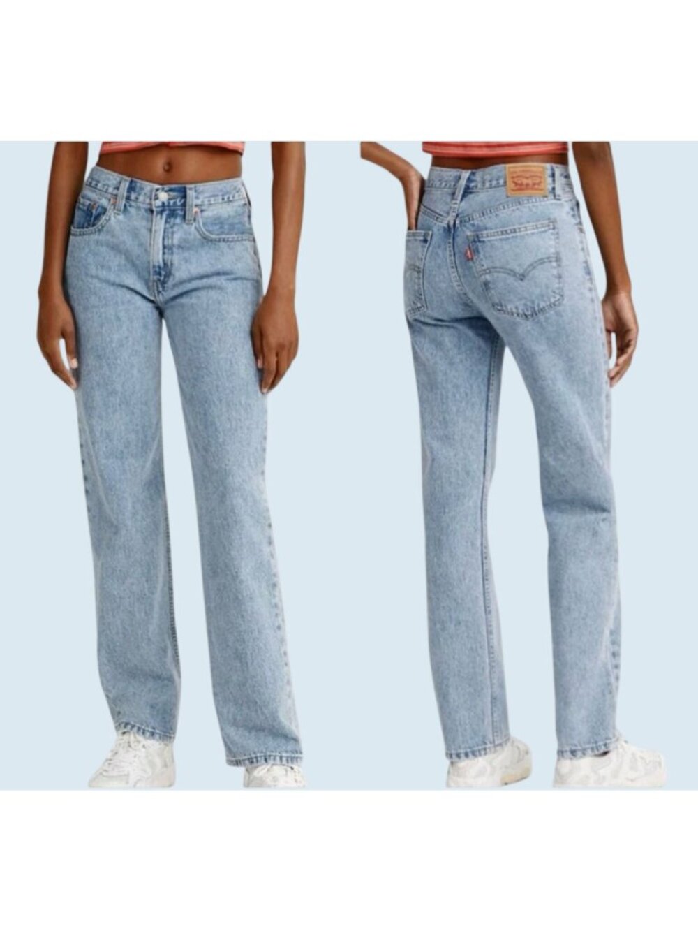 LEVI'S Low Pro Straight Leg Light Wash Hi Rise Jeans Size 28
